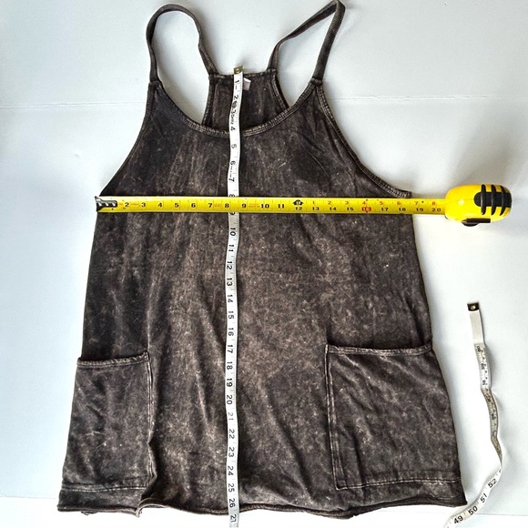 ☀️NEW Free People Hot Shot Mini Dress. Acid Wash Black. Size: Medium - Picture 9 of 11